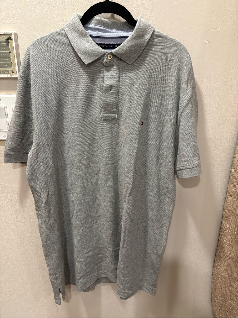 Tommy Hilfiger Light Gray Polo with Subtle Logo